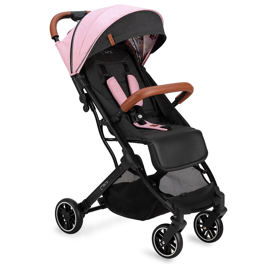 MoMi ESTELLE Kinderwagen ab 6. Monat (bis 15 kg), klappbarer Buggy mit 5-Punkt-Sicherheitsgurt, Eink
