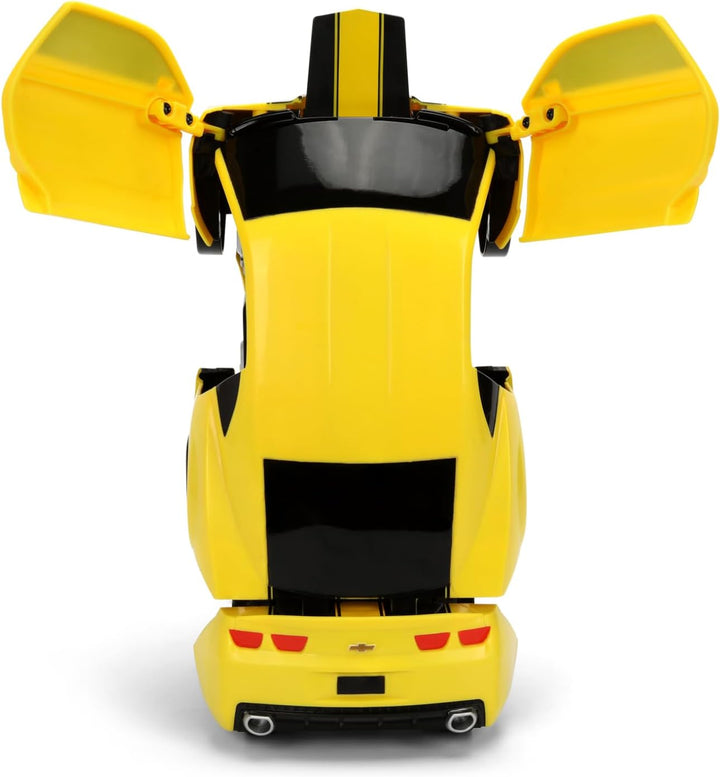 Jada Toys Transformers RC Converting Bumblebee (28 cm) - Ferngesteuerter Auto-Roboter mit Transforma