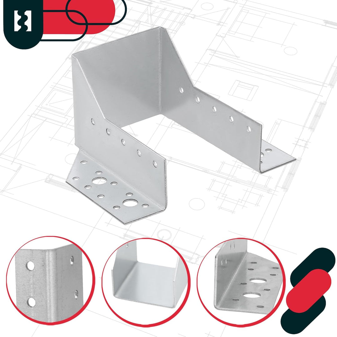 KOTARBAU® 10er Set Balkenschuh Typ A 80 mm Holzbalkenverbinder Balkenverbinder Verbinder für Baukons