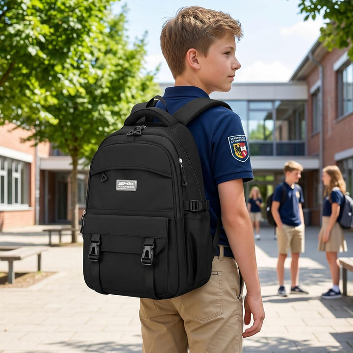 JANSBEN Wasserdichter Schulrucksack für Mädchen & Jungen, Mehrfachfach-Rucksack für Schule & Reisen,