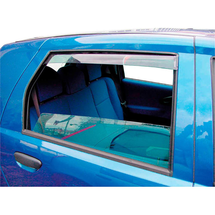 ClimAir Car Comfort Windabweiser Master (Hinten) kompatibel mit Skoda Karoq 2017- Modern Grau, Moder