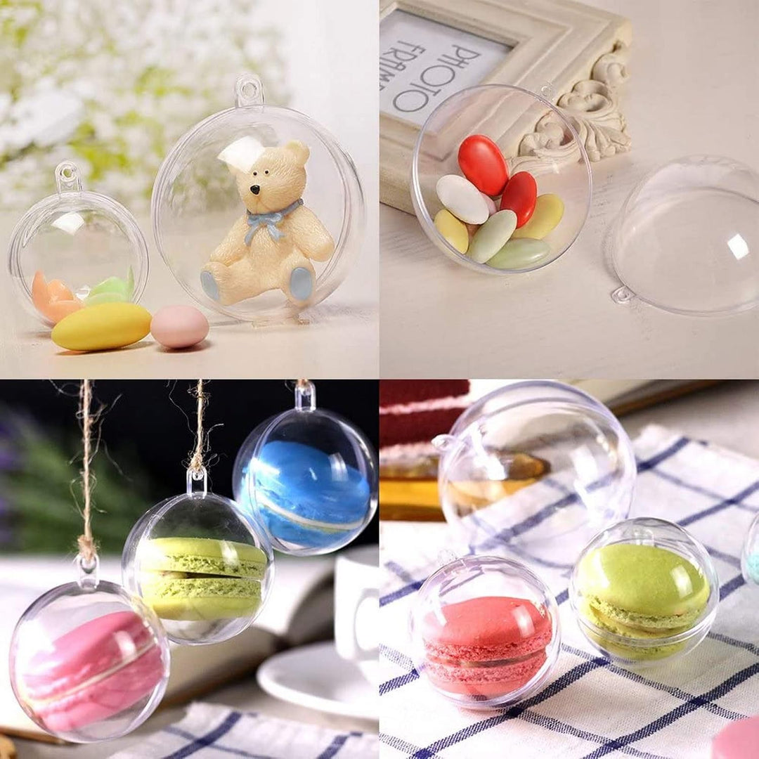Acrylkugeln 20 Stück Christmas Ball Weihnachtskugeln Klar DIY transparent Verzierung als Saisonal De