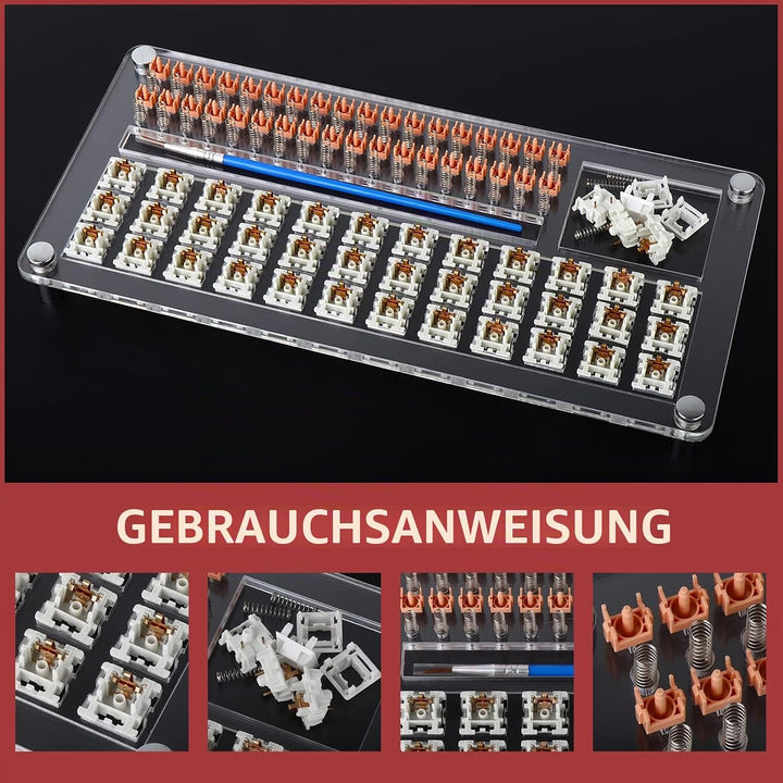 RUNJRX 36 Schalter Acryl-Schmiermittelstation, Tastaturschalter-Schmiermittel 0,53 oz/15 g, Schalter