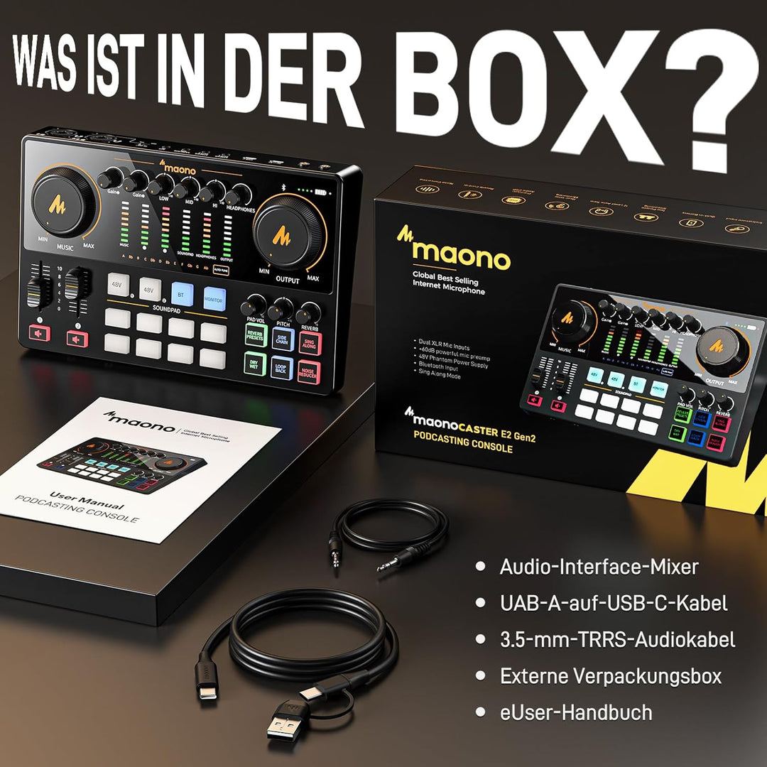 MAONO Podcast Audio Interface (E2 Gen2) MAONO E2 Gen2, MAONO E2 Gen2