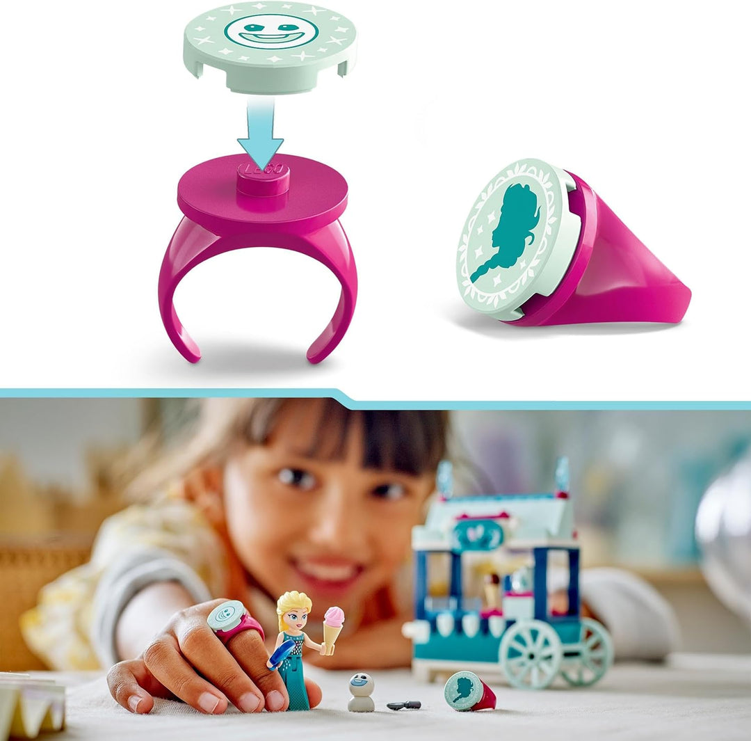 LEGO Disney Frozen Elsas Eisstand, Eiscreme-Spielzeug für Kinder mit Prinzessin Elsa-Puppe und Mini-