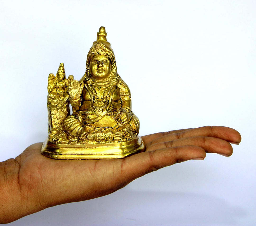 eSplanade Brass Lord Narasimha/God Narsingh with Prahlad Idol Murti Statue (Laxmi Kuber), Laxmi Kube