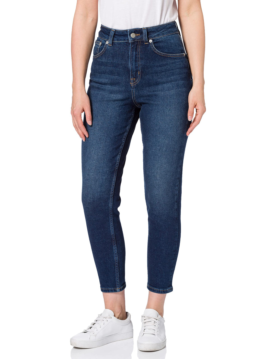 NA-KD Damen Comfort Mom Jeans 36 Dunkelblau, 36 Dunkelblau