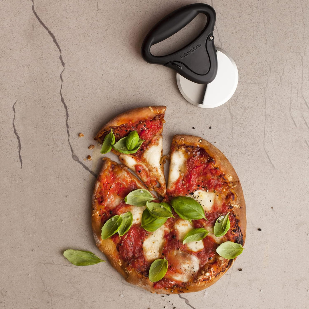 Microplane Pizza Schneider Rad Roller Edelstahl Schwarz Schwarz (Rad Roller), Schwarz (Rad Roller)
