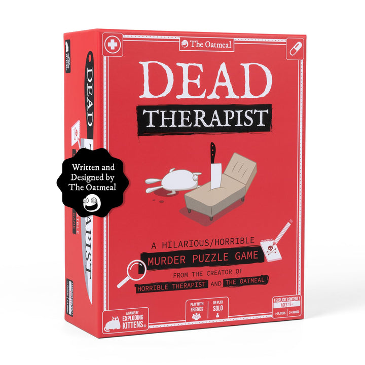 Exploding Kittens Dead Therapist: By, 1+ Players, Age 17+ Mystery Game