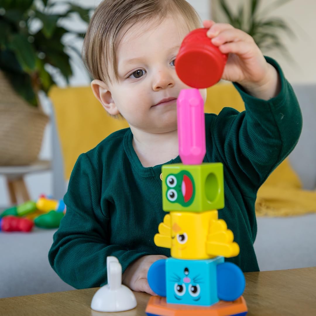 SMARTMAX - My First Totem, Magnetic Discovery Play Set with 24 Challenges, 7 Pieces, 1 1/5-5 Years