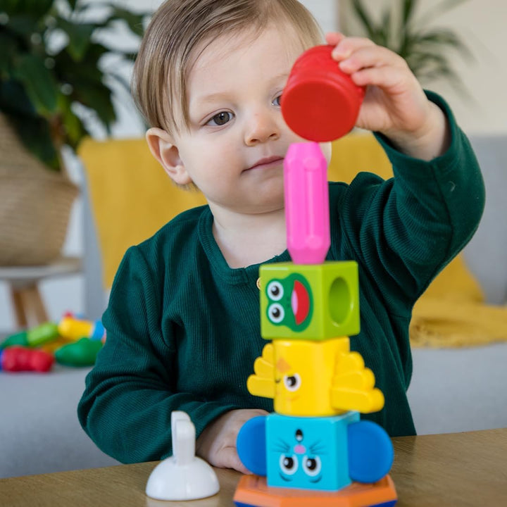 SMARTMAX - My First Totem, Magnetic Discovery Play Set with 24 Challenges, 7 Pieces, 1 1/5-5 Years