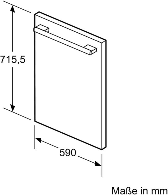 Bosch KUZ20SX0 Zubehör für Kühl-Gefrier-Kombinationen, Vorsatztür, Edelstahl, Made in Germany