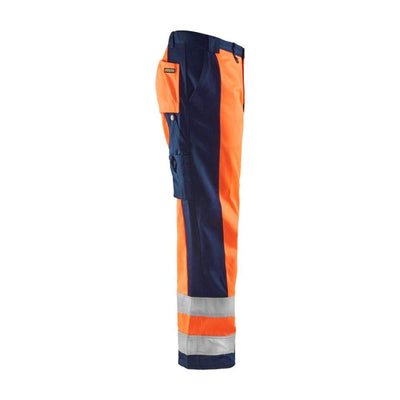 Blaklader 15831860 Hose mit hoher Sichtbarkeit, Orange/Marineblau, grootte C48 C48 Orange/ Navy Blue