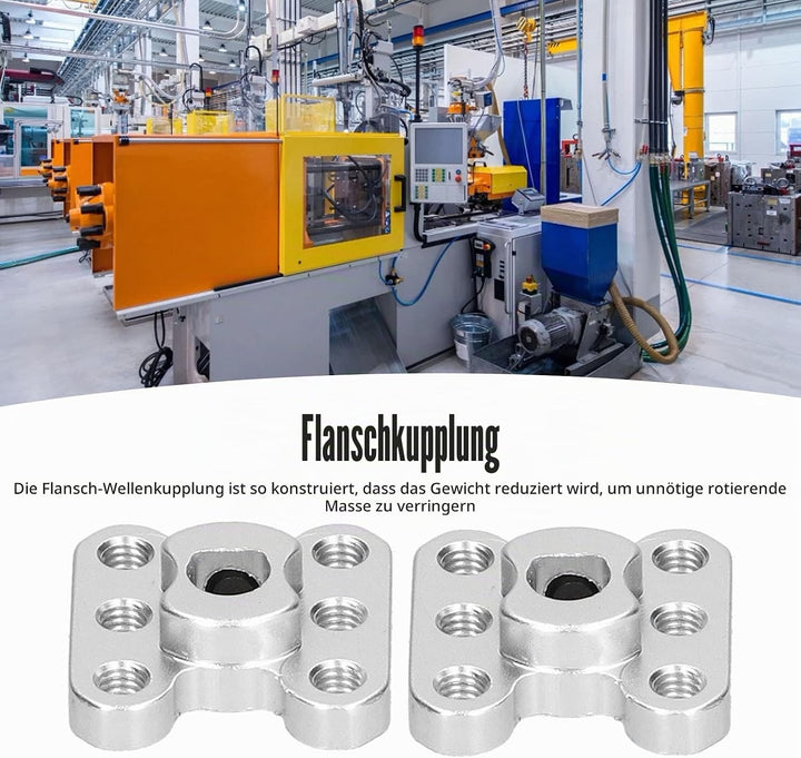 2Pcs Flansch Wellenkupplung Aluminiumlegierung 6mm D Loch Leichte Flanschkupplung Stecker Lagerbesch