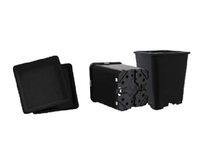 Blumentopf / Pflanztopf Set 18 teilig: 9 Töpfe mit 7 Liter Fassungsvermögen und 9 Untersetzern (7 Li