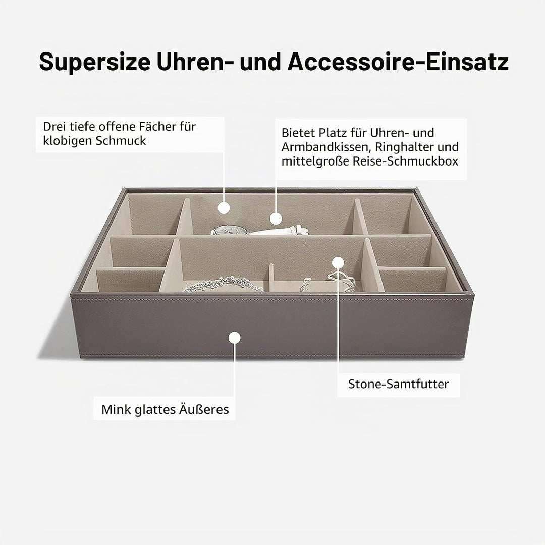 Stackers Nerzgrau Übergross Schmuckschatulle Mink, Mink