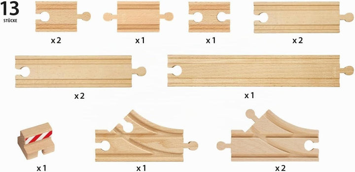 BRIO 33394 - Schienen Starter Pack B Single, Single