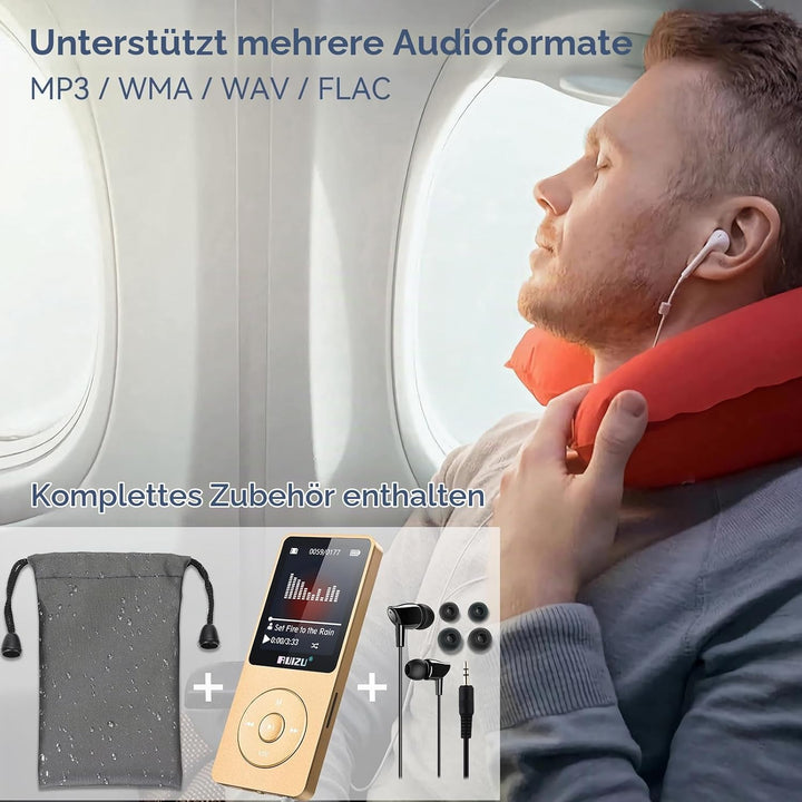 64GB MP3 Player with Bluetooth 5.3, 1.8" Screen Portable Music Player, FM Radio, Voice Recording, EB