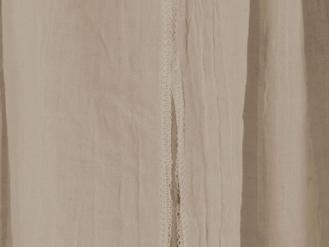 Jollein Betthimmel Vintage Nougat - Höhe 155 cm - Baldachin Kinderzimmer Babybett - Beige Weiss, Ros