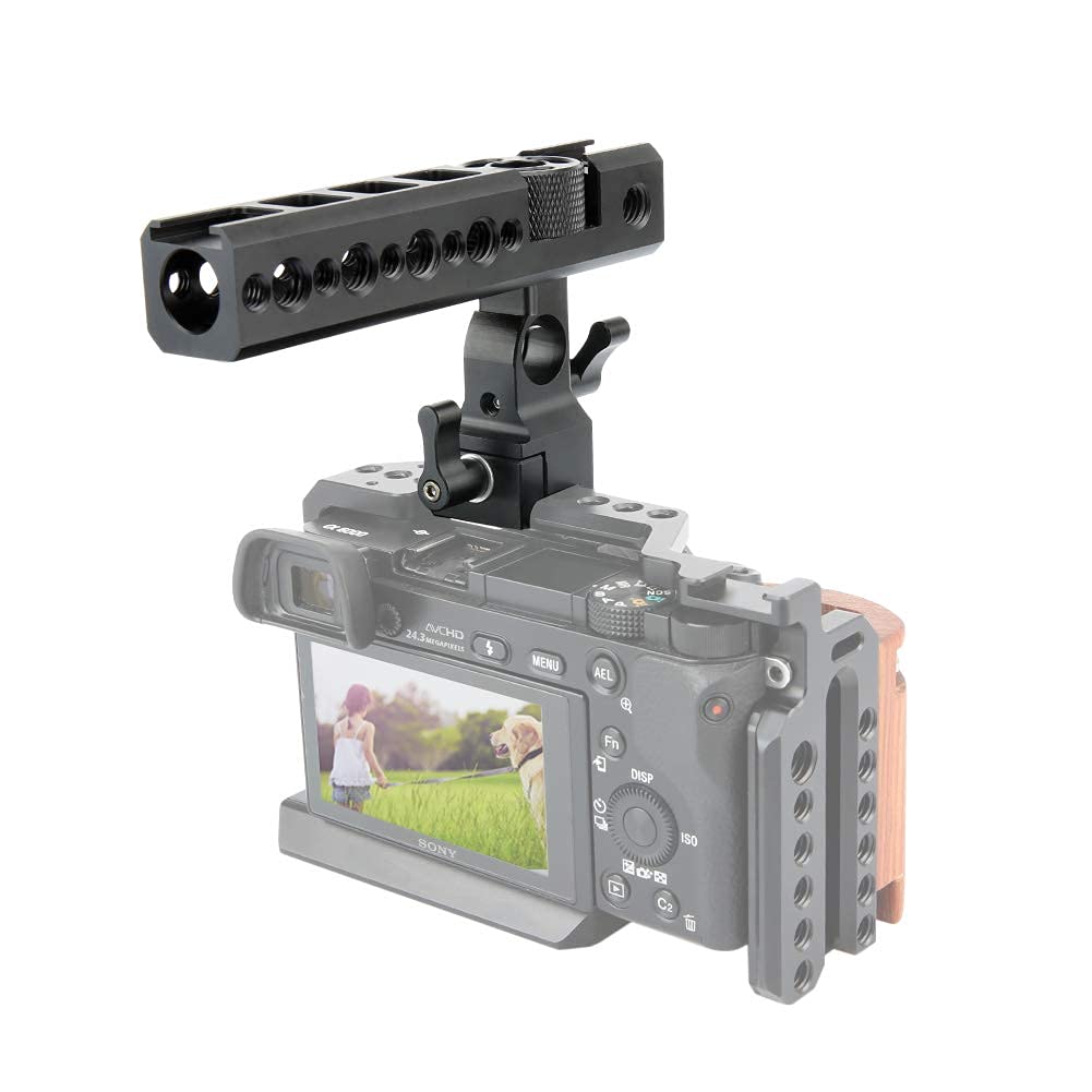 NICEYRIG NATO Rail Top Clamp Sony Griff Handle Rig Quick Release mit 15 mm Rod Clamp und kalten Schu
