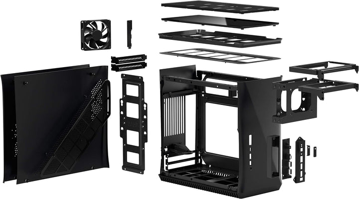 Fractal Design Era ITX Carbon – Tempered Glass – Mini-ITX Gehäuse – Small Form Factor – geeignet für