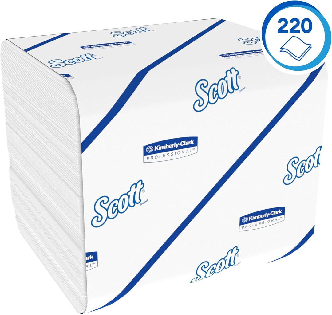 Scott Control Einzelblatt-Toilettenpapier 8509 – 2-lagiges Toilettenpapier – 36 Packungen x 220 Blat