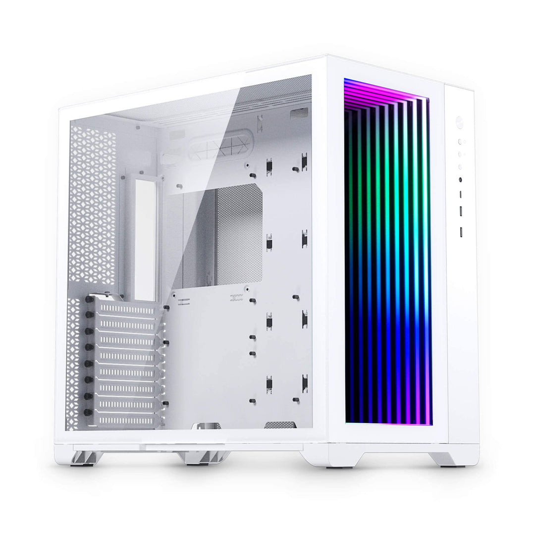 Magniumgear NEO Qube 2 IM, Dual Chamber ATX Mid-Tower, Digital-RGB Infinity Mirror Front Panel, Temp