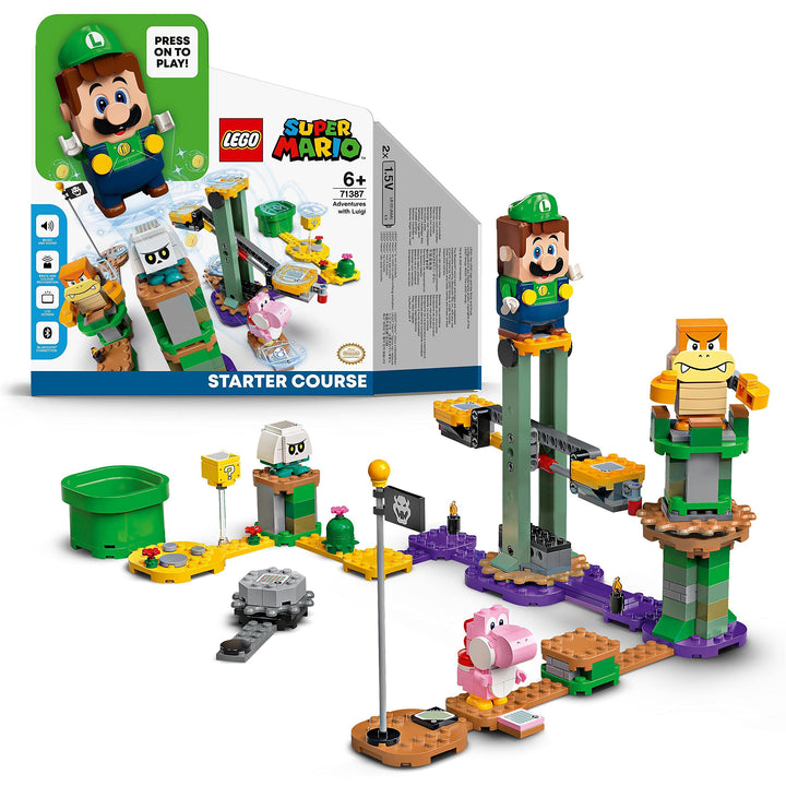 LEGO 71387 Super Mario Abenteuer mit Luigi – Starterset, Spielzeug mit Einer interaktiven Figur, mod