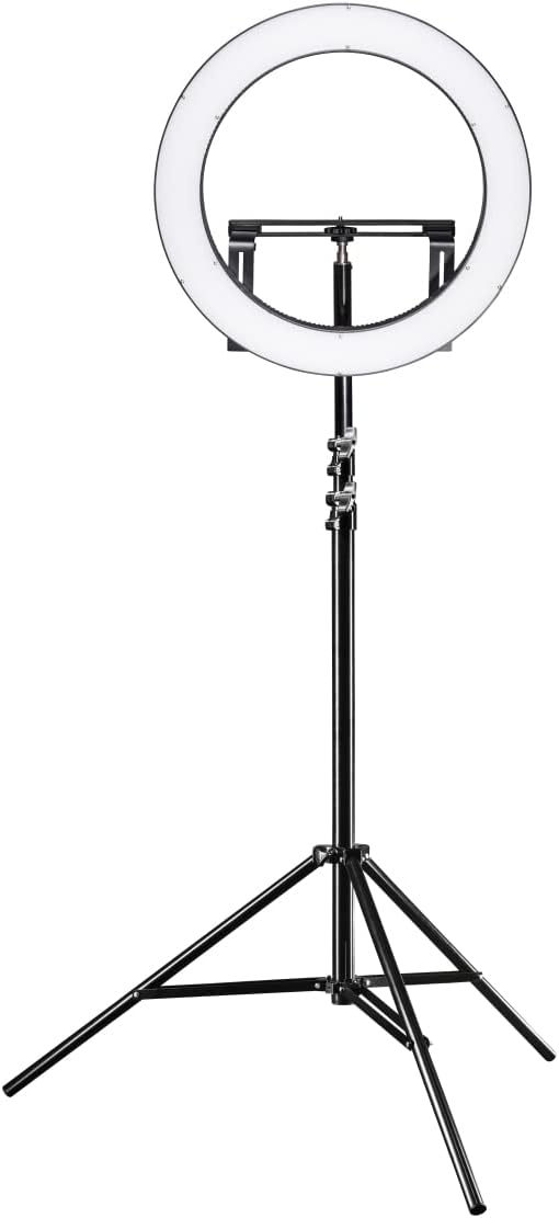 Walimex pro dimmbares LED Ringlicht 32W und Stativ I Ringleuchte mit einzeln schaltbaren Sektoren I