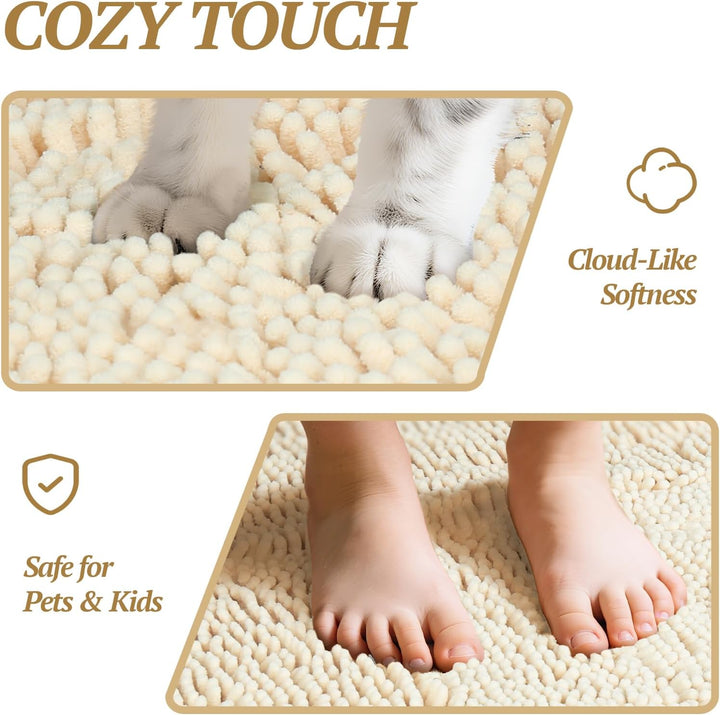VIVAGLORY Schmutzfangmatte Hund Absorpmax Cleany Mat Hund, Hundeteppich Schmutzmatte Fussmatte, Wasc