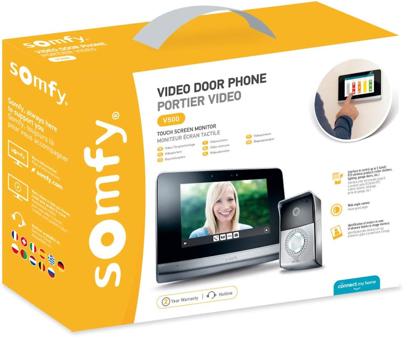 Somfy 2401458 - Touchscreen Display zur Erweiterung der V500 RTS Video-Türsprechanlage | 7" Farbmoni