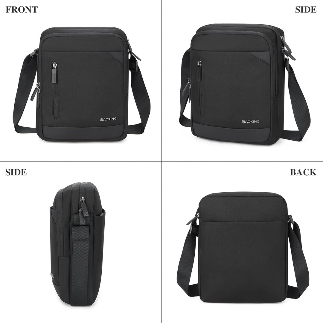 BAIGIO Herren Umhängetasche Tablet iPad bis 11 Zoll, Schultertasche Herrentasche zum Umhängen Crossb
