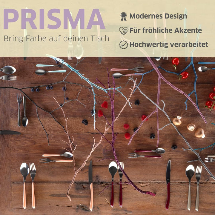 Kuppels PRISMA Besteck Set 6 Personen | Besteck 24 teilig | Camping Besteckset 6 Personen | Besteck