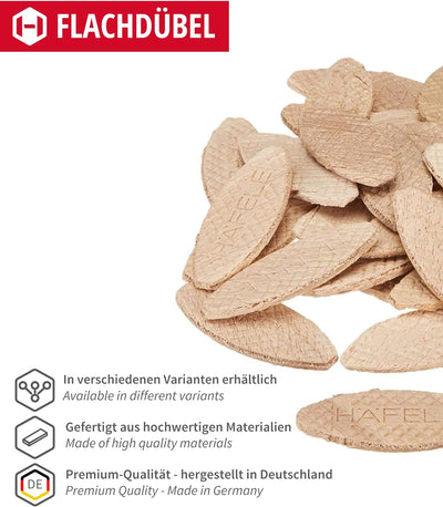 Gedotec Verbindungsplättchen Holz Grösse 10 Möbelverbinder Buche natur auch Lamello gennant | Flachd