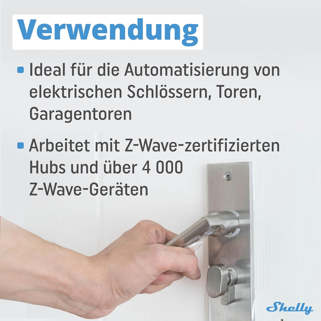 Shelly Qubino Wave 1 | Z-wave Smart-Schalter-Relais, 1 Kanal 16 A mit Trockenkontakt | Hausautomatio