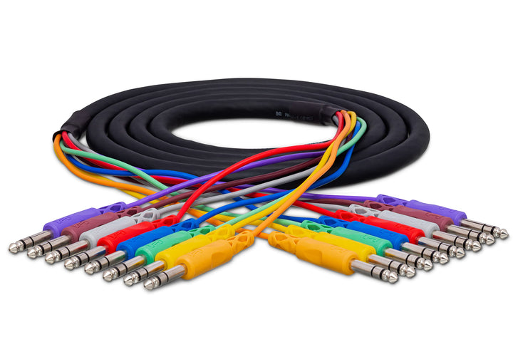 Hosa CSS-803, Balanced Snake, 1/4 in TRS to Same, 3 m mehrfarbig, kupfer