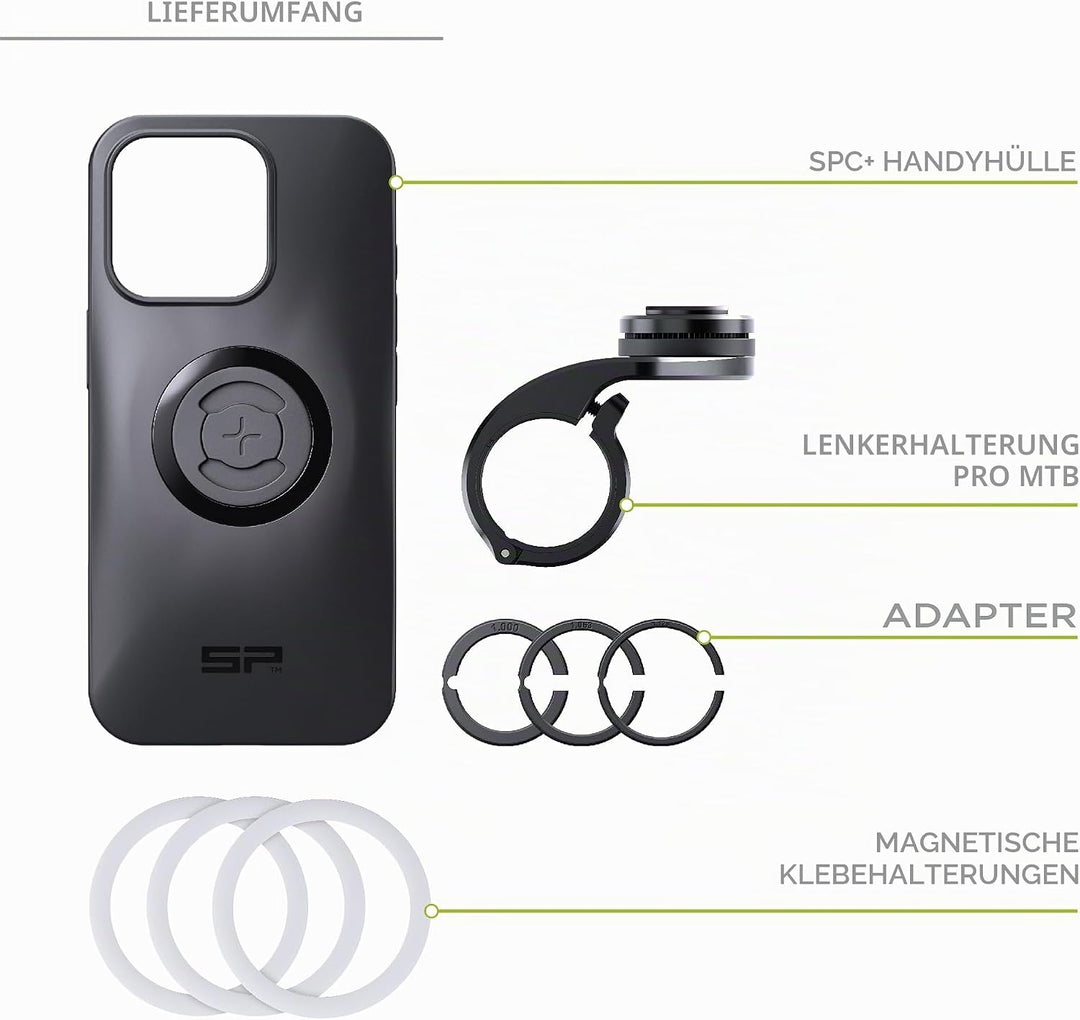 SP CONNECT Mountain Bike Bundle |SPC+| kompatibel mit Samsung S22 Ultra | Handyhalter für Mountainbi