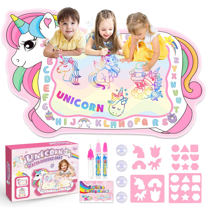 Einhorn Geschenke für Mädchen, Aqua Wasser Matte Doodle Spielzeug ab 1 2 3 4 5 6 Jahre Mädchen Gesch