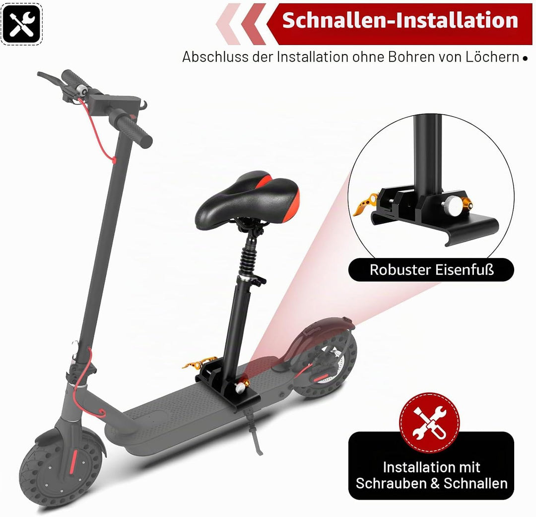 Elektroroller Sitz Rollersitzes Verstellbarer Elektro-Scooter-Sattel für Elektro-Scooter Klappsitz S