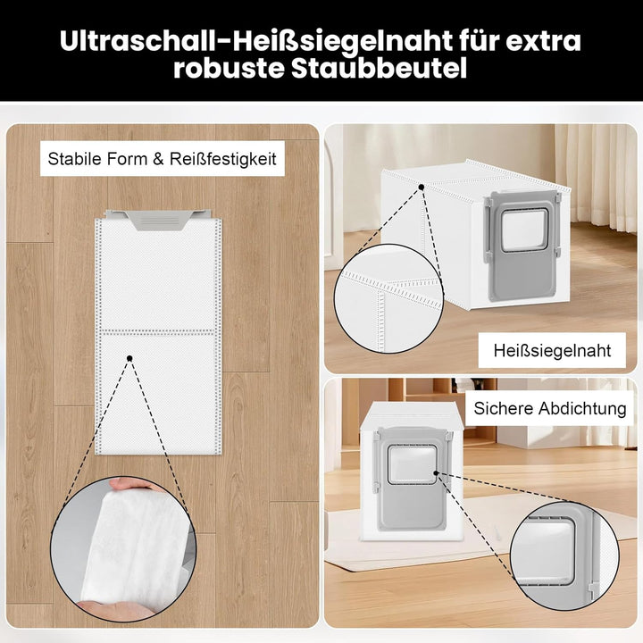 8 Stück Antibakterielle Staubbeutel Zubehör für DJI Romo P, Romo S, Romo A Saugroboter, Ersatzbeutel