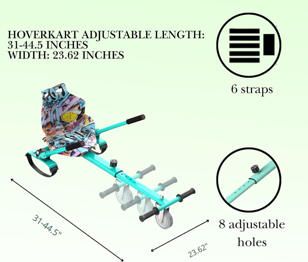 Hoverkart-Sitz für Scooter und Gokart – Sitzaufsatz für Hoverboards, Hovergokart für Hoverboards, Si
