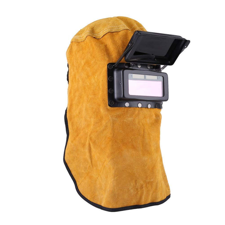 Schweisserhaube mit Auto Verdunkelung Filter Objektiv, Ledermaske Durable Gute Qualität