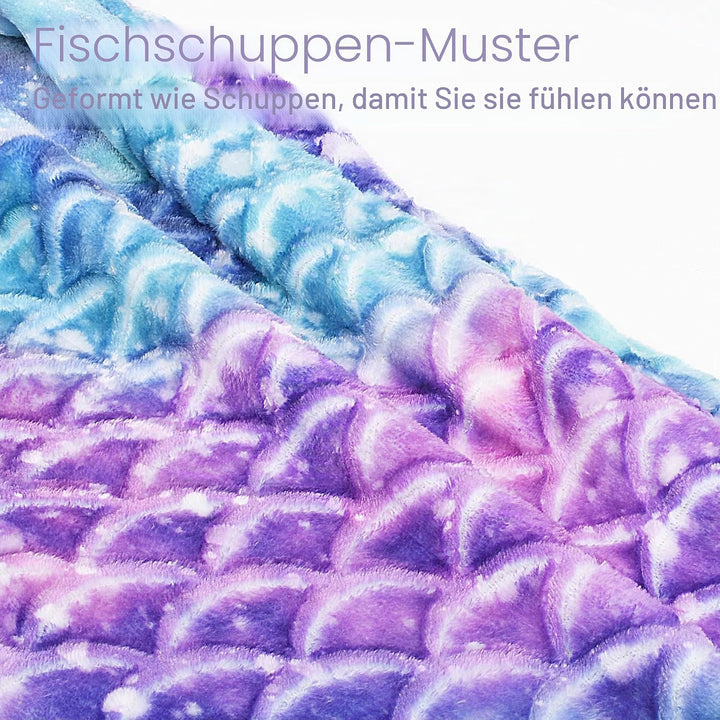 Catalonia Classy Meerjungfrauen Decke Mädchen Kinder 155x50CM, Meerjungfrauenflosse Kinder Mädchen M