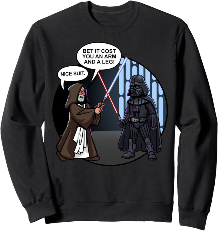 Star Wars Vader And Obi-Wan Nice Suit Text Sweatshirt