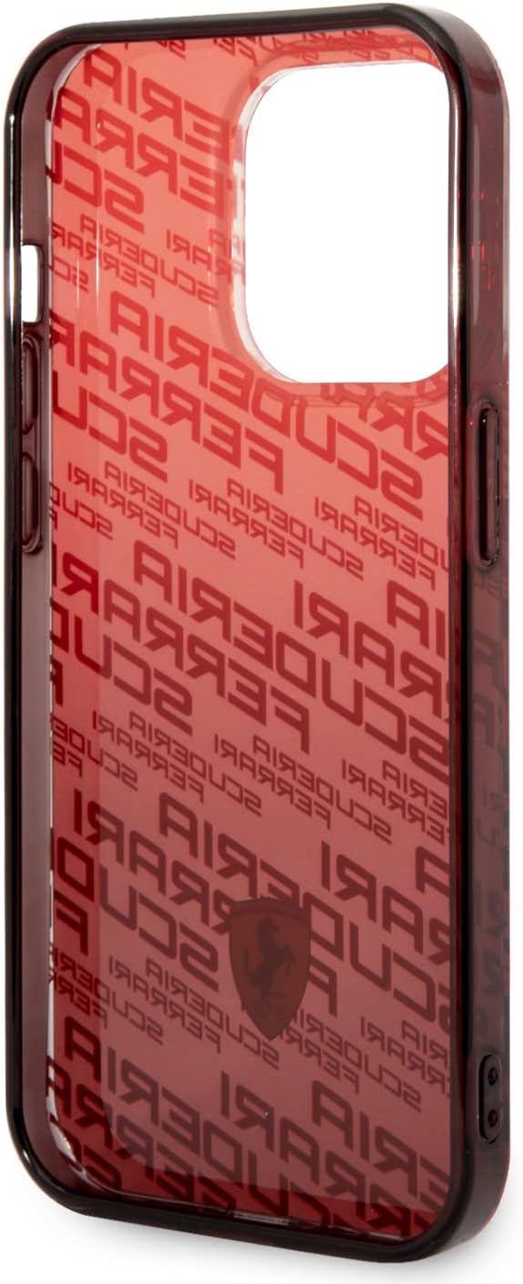 CG MOBILE Ferrari Handyhülle für iPhone 14 Pro in Gradient Red Scuderia Dyed Bumper Collection, Anti