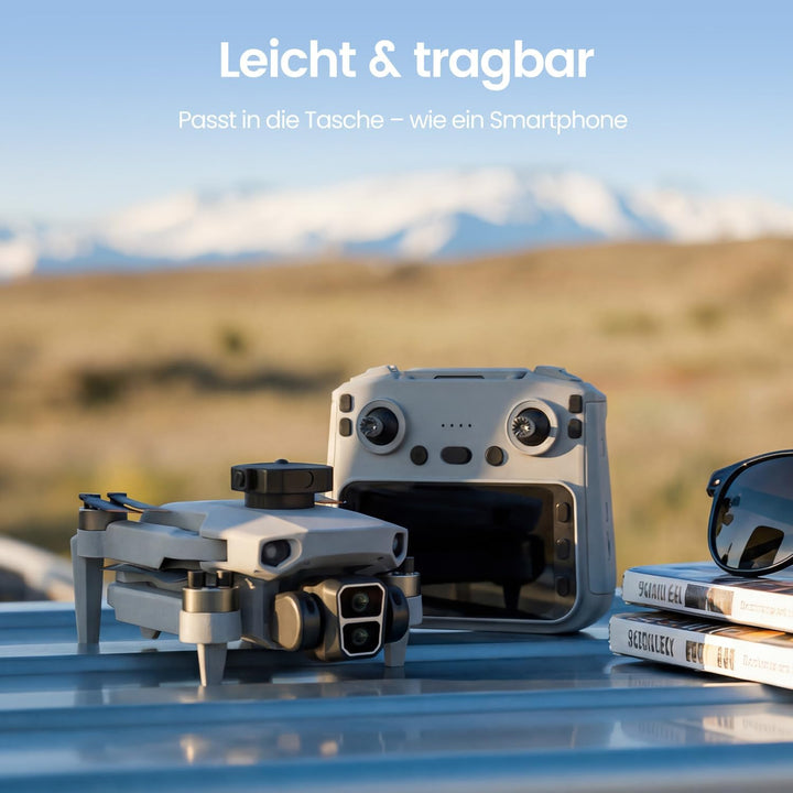 GPS-Drohne mit 4,3'' Bildschirm-Controller, 1080P Kamera, 32 Min Flugzeit mit 2 Akkus, Automatische