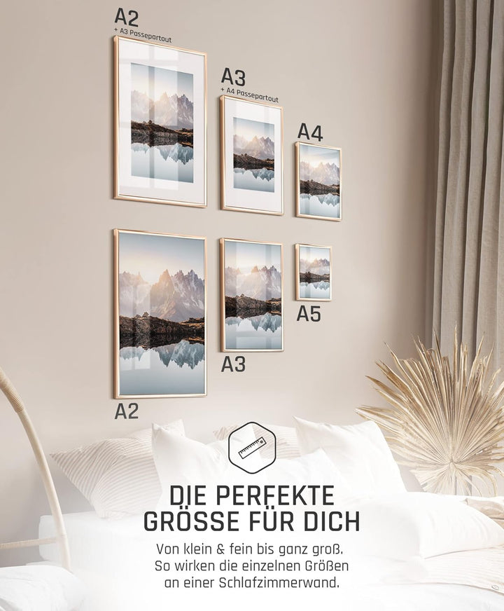 BLCKART Infinity Poster-Set Dreamy Mountains - beidseitig bedruckte Wandbilder - Premium Poster - Bi