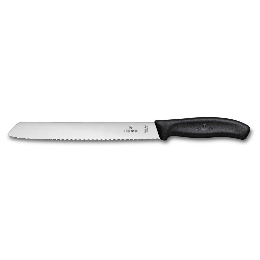 Victorinox, Swiss Classic, Profi Brotmesser, Extra Scharfe Klinge, Wellenschliff, 21 cm, Robuster Ku