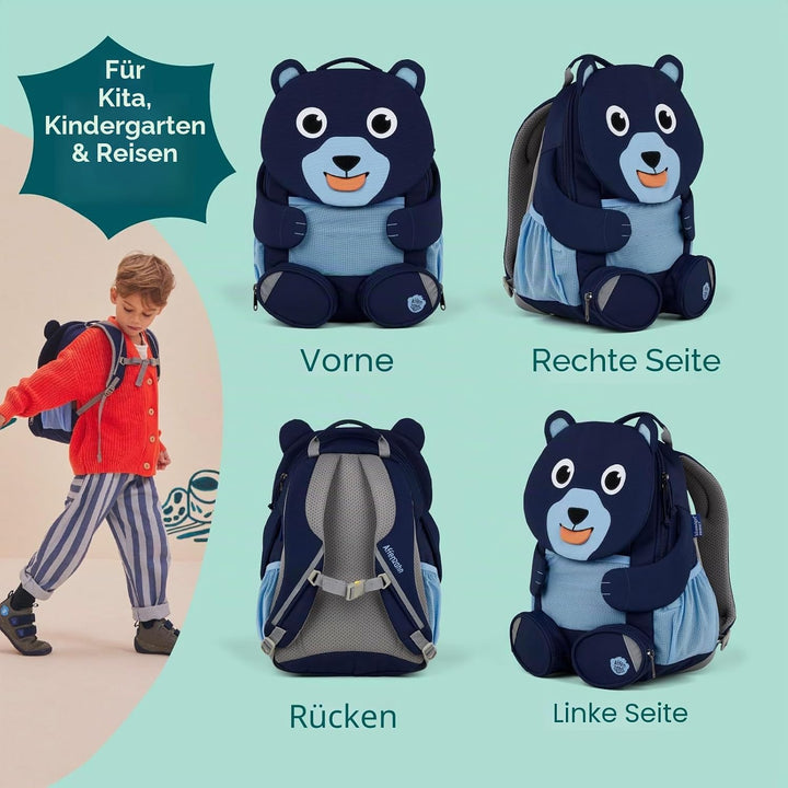 Affenzahn Kinderrucksack Grosser Freund | Kindergartenrucksack für Kinder von 3 bis 5 Jahren mit fun