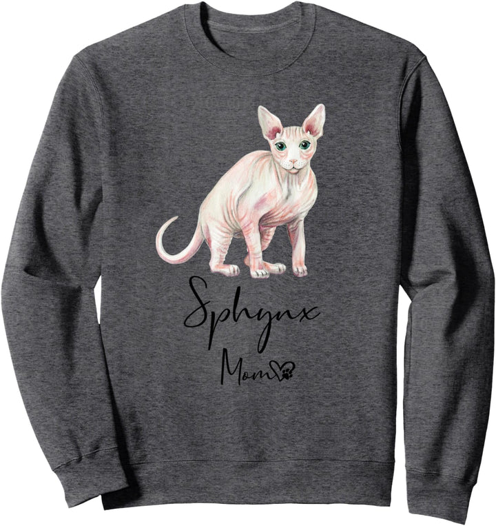 SPHYNX MOM Mama Katze Nacktkatze Katzenmama Frauchen Sweatshirt